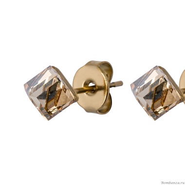 Пусеты Fiore Luna, Crystal Champagne, SWE0127/1 CH G Пусеты Fiore Luna, Crystal Champagne, SWE0127/1 CH G